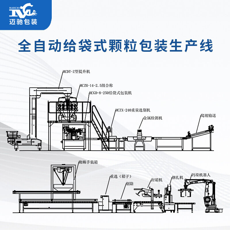 全自動(dòng)給袋式顆粒包裝流水線(xiàn)